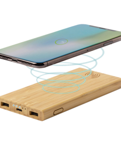 Bamboo Wireless Power Bank 6000 mAh – Eco-Friendly