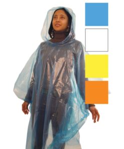 Unisex Disposable Poncho Orange