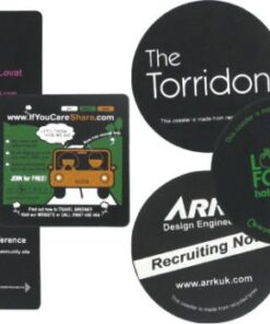Recycled Tyre Coasters (100*100mm) – Min Order: 250 units
