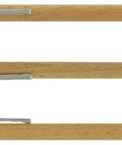FSC Sustain Wood Ballpoint Pen, Silver Trim & Blue Ink – Min Ord