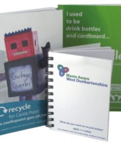 Recycled Drink Bottle & Paper A5 Notepad – Full Col: Cover only
