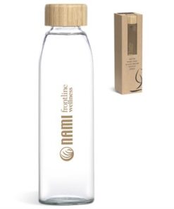 Eco Aware – Glass & Bamboo Water Bottle – 500ml