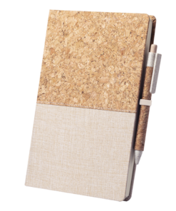 A5 Eco Friendly Notebook In Cork & Cotton With Eco Pen