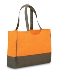 Jute beach bag in bicolour combination