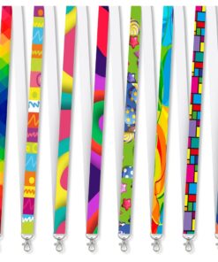 Kaleidoscope Satin Promotional Sublimation Lanyard – Brandable Gift Idea