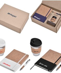 Koberry Kraft Eco Friendly Gift Set with A5 Notebook, Pen & Glass Tumbler