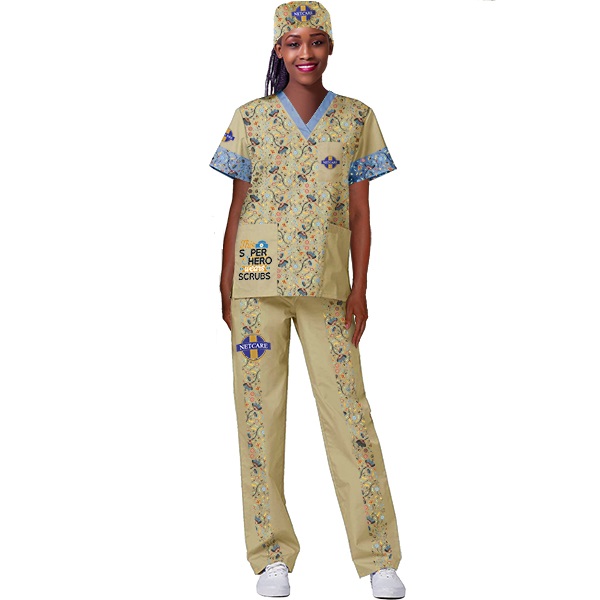 Ladies V-Neck Scrub Top with full colour Sublimation – Min 50 units