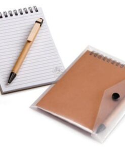 A6 Eco Notebook & Pen in clear sleeve
