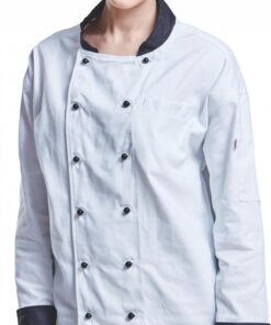 Chef Jacket D59 Black Trim. Small – 5XL