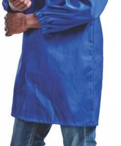 Dust Coat Poly Cotton HACCP Compliant Royal Blue or White. Sizes 34 – 56
