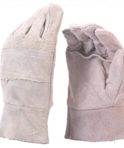 Leather Glove Chrome Double Palm. Length