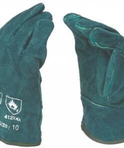 Leather Glove Welding Lined Green 2 inch