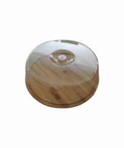 Bamboo Round Cutting & Serving Board Reversible With Dome Cover (280MM:Dx85MM) – MOQ: 24 units