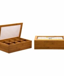 Bamboo Tea Box 8 Section (310X165X96MM) – MOQ: 10 units