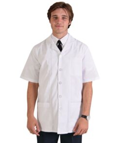 Tony Unisex Coat Short Sleeve – Avail in: White