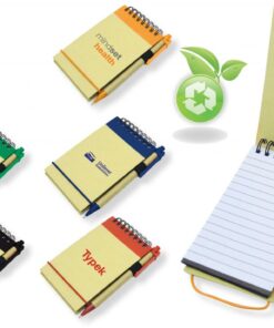 Eco notebook black includes pen – Min Order 100