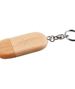 Usb Storage Drive Wooden With Key Chain