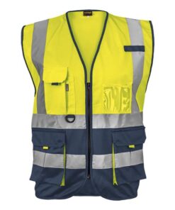 Hi Vis Signal Vest – Available in: Safety Orange/Navy or Safety Yellow/Navy