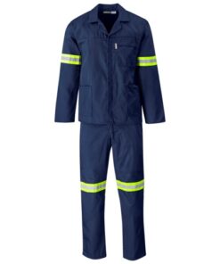Trade Polycotton Conti Suit – Reflective Arms & Legs – Yellow Tape