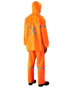 Outdoor Reflective Polyester PVC Rainsuit – Avail in many colours