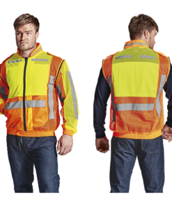 Reflective High Visibility Force Jacket With Removable Sleeves & Epaulettes