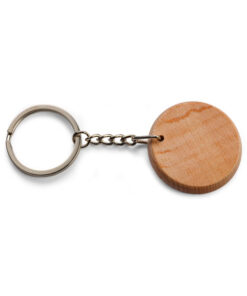 Round Beech Wood Keyring – Eco-Friendly