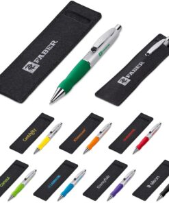 Turbo Tide Metal Ball Pen With Comfy Grip in Rpet Eco Pouch