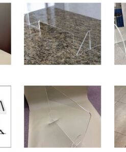 Standing Counter Protective Screen Acrylic With Feet – 800 X 1000 X 3MM – Min 5 units