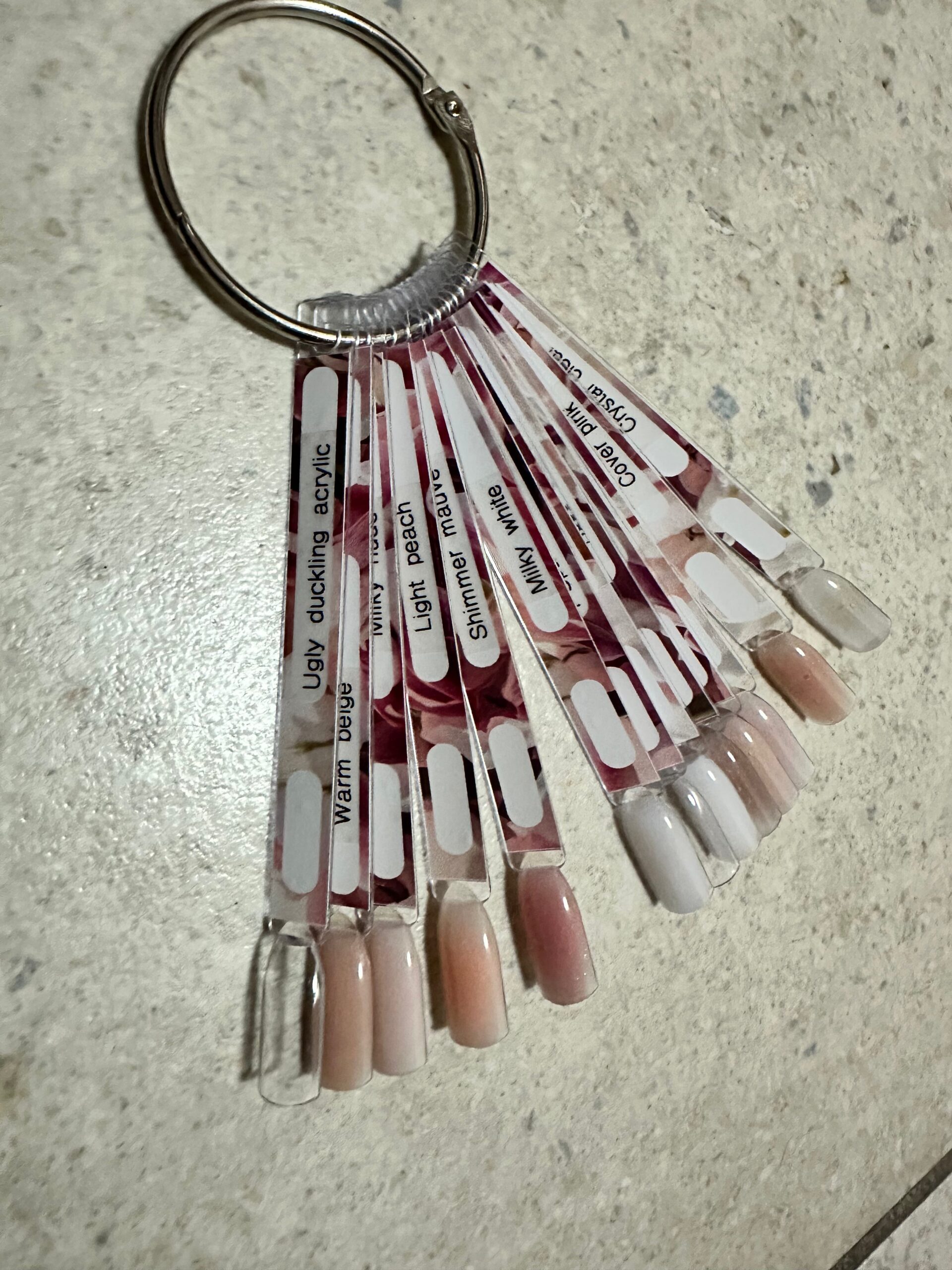 Ugly duckling acrylic powder chart - DEMO