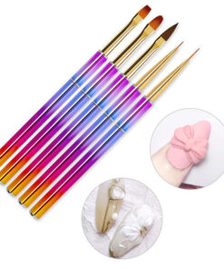 Rainbow Metallic 5pc Art Brush set