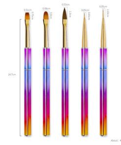 Alternative view of Rainbow Metallic 5pc Art Brush set