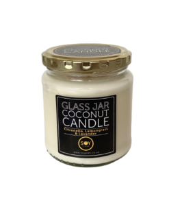SoyLites - Clear Glass Jar Coconut Candle - Citronella, Lemongrass & Lavender 400g