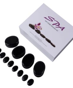 Professional hot stone set | 16PC in white storage box